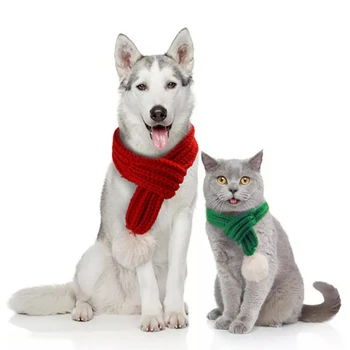 Pet Pet, Pes, Mačka Krku Šatku Vianočné Zime Teplé Pletenie Šatka pre Malé a Stredné Psy Chihuahua Golier Pet Grooming Tovaru 1