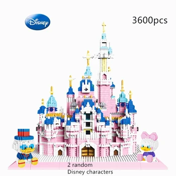 Slávny Svetový Budova Ružový Hrad Disney Vysokej Obtiažnosti Mini Diamond Častíc Tehla Dievča Dospelých Dieťa Montáž Model Hračka Darček Obrázok 2