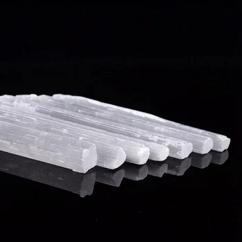 90-110 mm Prírodné Monocrystal Selenite Crystal Bod Stick Prútik Biele Sadrové Quartz Drsné Minerálov Rock Vzor Liečivý Kameň Obrázok 2