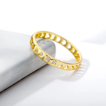 Prstene pre Ženy Nehrdzavejúcej Ocele Vyprázdnené-Out Láska Srdce Dizajn v Tvare Roztomilý Módne Milujú Šperky Pár Girs Prstene Na Prstoch Darček Obrázok 2