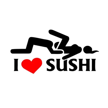 Sexy Milujem Sushi Auto Nálepky Módne PVC Autá Príslušenstvo Odtlačkový Telo Dekorácie chranenim Obtlačky Reflexné Laser