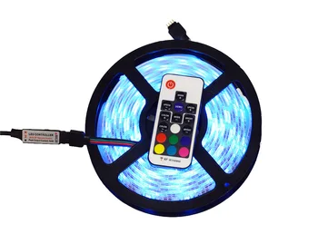Vodeodolné RGB Farebné LED Svetelné Pásy 5050 Farby USB Pásy Diaľkové Ovládanie pre Miestnosti Dekorácie Obrázok 2