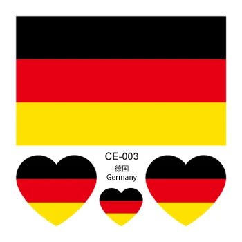 Najnovšie Európe vlajka tvár nálepky Nemecko Francúzsko Taliansko Belgicko, Anglicko, Škótsko, Holandsko Švédsko národnej vlajky dočasné tetovanie Obrázok 2