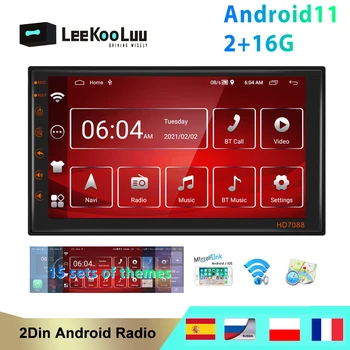 LeeKooLuu 2 din Auto Android Rádio Multimediálny Prehrávač 2din Autoradio Pre Volkswagen Hyundai Kia Honda, Toyota, Nissan Mitsubish Ford Obrázok 2