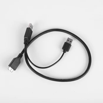 Dvojité Hlavu USB Micro-B Splitter Kábel USB 3.0 Mobile Pevného Disku, Dátový Kábel, s Pomocného Napájania
