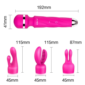 Nalone Kúrenie Super Výkonný AV Vibrátor Čarovný Prútik pre Ženy Stimulátor Klitorisu USB Nabíjateľné Masér Sexuálne Hračky pre Dospelých