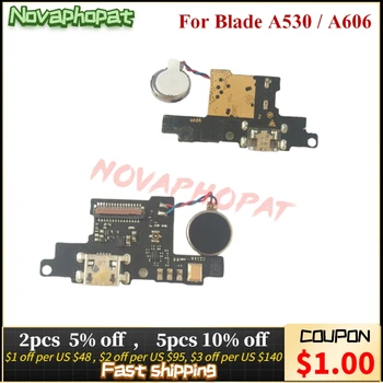 Novaphopat Pre ZTE Blade A530 A606 USB Dock Nabíjací Port Konektor Nabíjačky Flex Kábel pása S nástrojmi Mikrofón MIC Vibrátor Rada