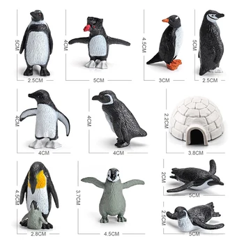 11PCS PVC Penguin Figúrky Roztomilý Simulácia Tichom Zvierat Penguin Obrázok Model Hračky Detí Kognitívne Zvierat Ozdoby Obrázok 2