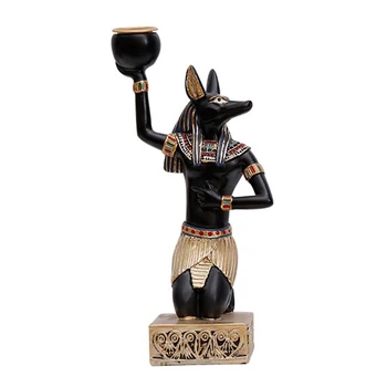 Darčeky Remeslá Svietnik Svietnik Svadobné Party Živice Socha Egyptského Mačka Anubis Sphinx Nefertiti Domova Retro Na Stôl