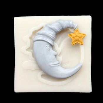 Moon Star Silikónové Sugarcraft Formy Živice Nástroje Cupcake Pečenie Plesne Fondant Cake Zdobenie Nástroje