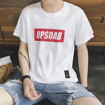 5599 - -Krátke rukávy T-shirt muž 2018 lete nové pánske letné bavlna študent-krátke rukávy tričko pánske tide Obrázok 2