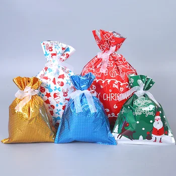 Vianočný Darček Taška Snowflake Elk Santa Claus Candy Tašky Veselé Vianočné Dekorácie pre Domov 2022 Nový Rok Darček Decor