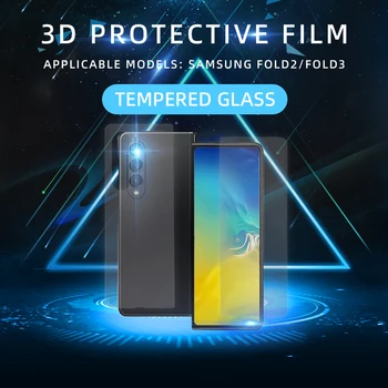 Luxusné UV Tvrdeného Skla Pre Samsung Galaxy Z Zložiť 3 5G Z Fold2 Predná & Zadná UV Lepidlo Screen Protector Pre Galaxy Z Násobne 2/3 2021 Obrázok 2