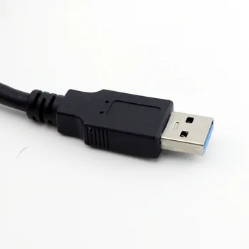 1x USB 3.0 Muž na 10/100/1000Mbps Gigabit RJ45 Ethernet LAN Sieťové Karty Adaptéra USB Ethernet Kartu Adaptér, Čierna Obrázok 2