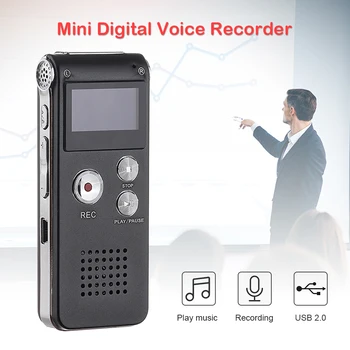 SK012 Professional Mini Digitálny Záznam Pero s kapacitou 8 gb Audio Hlasový Záznamník Prenosný MP3 Prehrávač, Diktafón