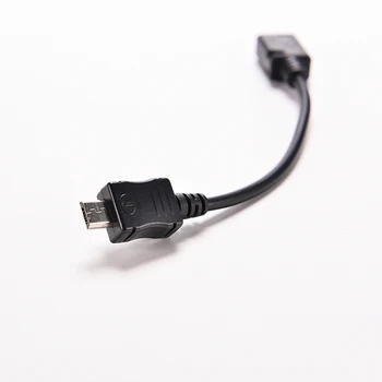 10 cm Mini USB Female to Male Micro USB Konektor pre Prenos Údajov Kábel Pre Telefóny MP3 a MP4 0,1 M Farba Čierna