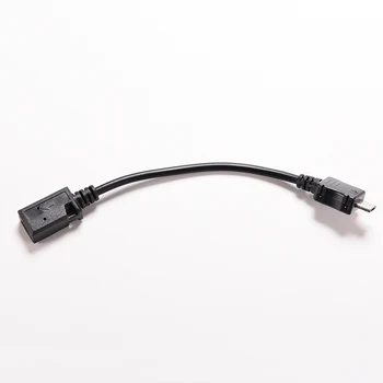 10 cm Mini USB Female to Male Micro USB Konektor pre Prenos Údajov Kábel Pre Telefóny MP3 a MP4 0,1 M Farba Čierna Obrázok 2
