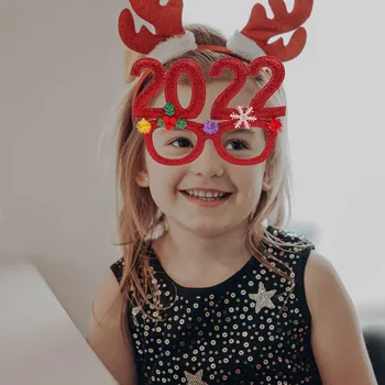 Vianočné Ozdoby 2022 vianočné okuliare, Rám Dospelých, Deti Dar Santa Snehuliak Okuliare Vianoce Vianoce Dekor 2022 Nový Rok Noel Obrázok 2