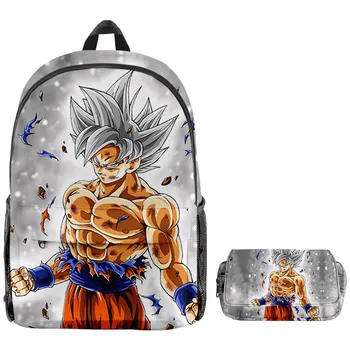 2ks/set Anime Goku Batoh 3D Tlač Školské tašky Sady pre Dospievajúci Chlapci Dievčatá Pohode Karikatúra Deti Schoolbags Deti Mochilas Obrázok 2
