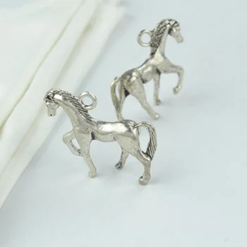 5 ks kovové kôň Kúzlo vintage Tibetské Striebro Prívesok Šperky, Výrobky Charms Diy Prívesky Pre Náhrdelníky Náramky D9162
