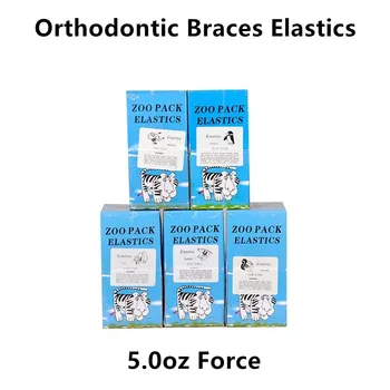 5000Pcs ZOO Pack Zubné Ortodontická Gumy, Latexovej Gumy Pásma Elastické Traky Ligatúru Väzby 5.0 oz 1/8 3/16 1/4 5/16 3/8