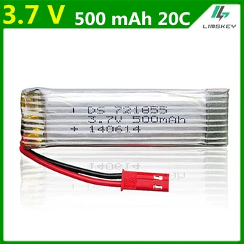 3,7 V 500mAh li-polymer Lipo batérie Pre Udi U815A U818A WLtoy V959 V929 Syma S032G Lipo Batérie 3,7 V 500 mah JST plug 20PCS/VEĽA