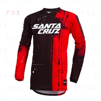 MTB bicykel santa cruz Jersey pánske Zjazdové Dresy Horských Košele Offroad DH Motocykel Jersey Motocross Sportwear Oblečenie 2021