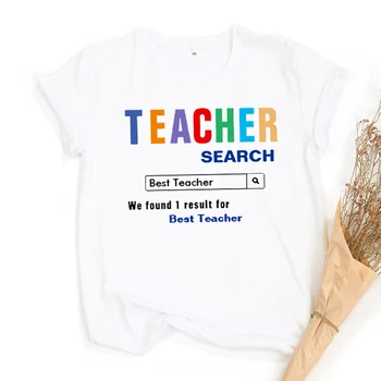 Učiť Milovať Najlepší učiteľ niekedy Ženy T-shirt Harajuku Estetické Grafické Tees Bežné Tričká, Vintage Slogan Topy Darček Oblečenie