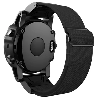 Pružná Pletená Nylon Watchband Inteligentný Náramok na Zápästie 26MM Pre Garmin Fenix 6X 5X Pro Plus 3 H Correa Nahradenie Rýchle Uvoľnenie Obrázok 2