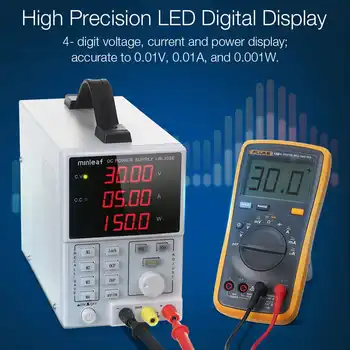 Minleaf LW-305E LED Digitálny Displej Programovateľný DC Napájanie RS485 Regulované Laboratórne Napájací zdroj 30V 5A