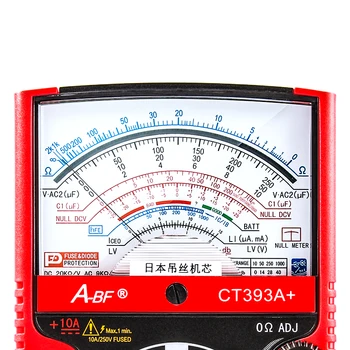 A-BF Ukazovateľ Typ Multimeter Ochrannú Funkciu Analógový Multimetro Presnosť Elektrikár Mechanické NCV Tester Anmeter Voltmeter