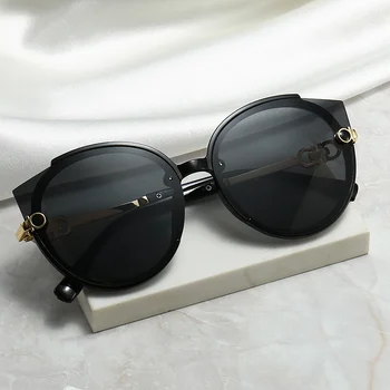 MAYTEN Ženy Okrúhle slnečné Okuliare 2021 Luxusné Značky Dizajnér Cat Eye Slnečné Okuliare Mužov Vintage Eyelasses Čierne Odtiene UV400 Ženské Nové