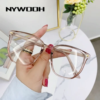 NYWOOH Vysokú Kvalitu Hotových Krátkozrakosť Okuliare Ženy Muži TR90 Námestie Okuliare Predpis Krátkozraké Okuliare -1.0 na -6.0