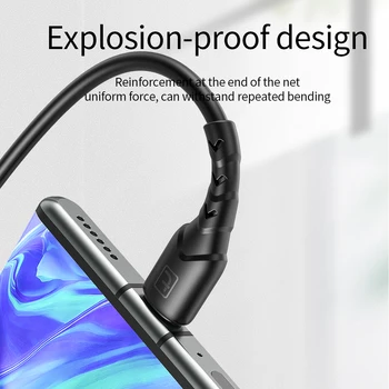 Škubnutí bomba Micro USB Kábel Rýchle Nabíjanie, Synchronizácia Údajov microusb Kábel Usb pre Samsung Xiao Huawei LG Android Mobilný Telefón Káble Obrázok 2
